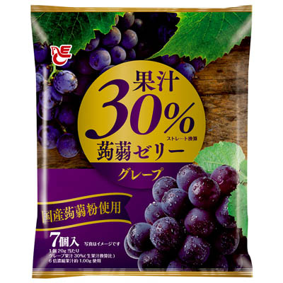 エースベーカリー 果汁30%蒟蒻ゼリー グレープ 7個入