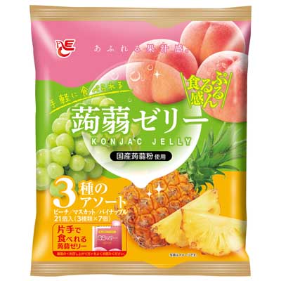 エースベーカリー 蒟蒻ゼリー ピーチ+マスカット+パイナップル 3種×7個入
