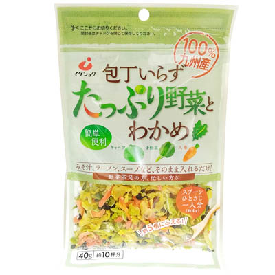 イケダ食品　包丁いらず　たっぷり野菜とわかめ　40ｇ