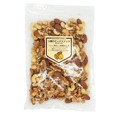 素材の持味そのままに3種のミックスナッツ 250g