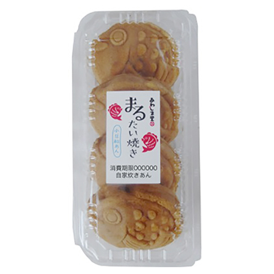 あわしま堂 まる たい焼き 小豆粒あん 4個