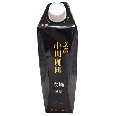 京都 小川珈琲 炭焼無糖 1000ml