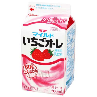 グリコ　マイルドいちごオーレ　500ml