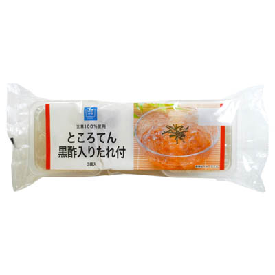 ゆめイチ　ところてん　黒酢入りたれ付　130ｇ×3個入