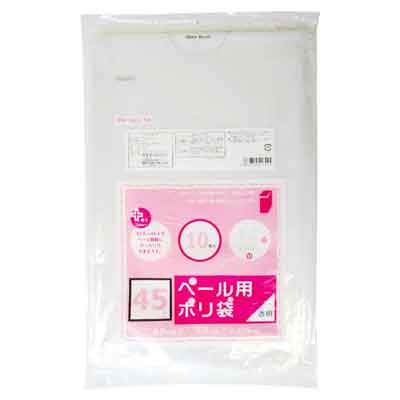 オルディ　プラスプラス　ペール用ポリ袋45Ｌ透明　10枚入