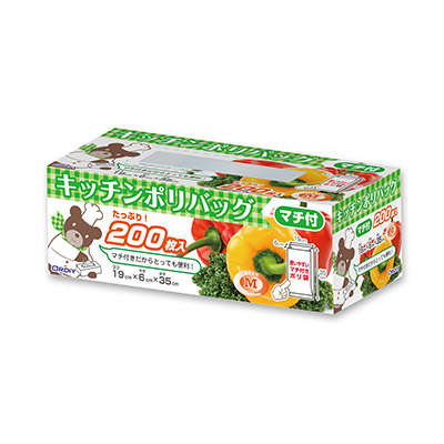 オルディ キッチンポリバッグ M マチ付 200枚入