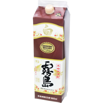 霧島 白霧島パック25度1.8L