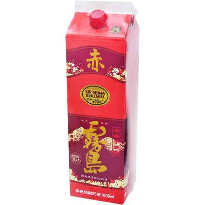 霧島　赤霧島パック２５度１．８Ｌ