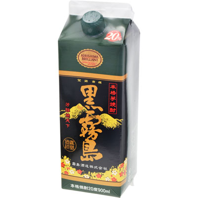霧島 黒霧島パック20度900ml