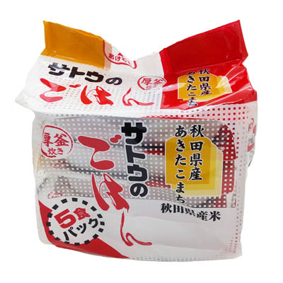 サトウ食品 サトウのごはん 秋田県産あきたこまち 200g×5食パック