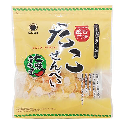 スギ製菓 たこせんべい 七味唐辛子味 100g