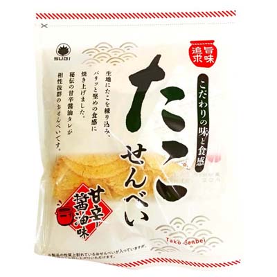 スギ　たこせんべい　甘辛醤油味　９０ｇ
