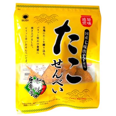 スギ製菓　たこせんべい　七味唐辛子味　90ｇ
