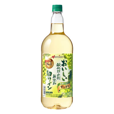 メルシャン おいしい酸化防止剤無添加白ワインペット 1.5L