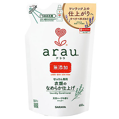 アラウ無添加せっけん専用衣類のなめらか仕上げ 詰替用650ml