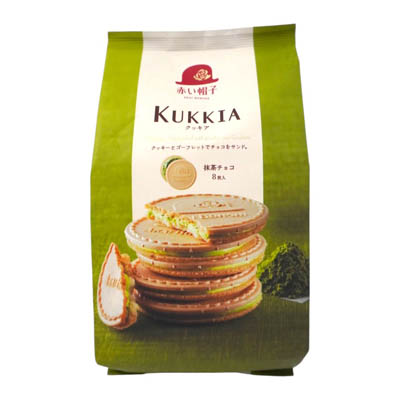 赤い帽子　クッキア　抹茶チョコ　8枚入