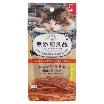 キャティーマンハヤシ　無添加良品　やわらかササミの極細スティック　15ｇ