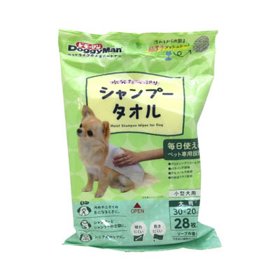 ドギーマン　シャンプータオル　小型犬用　大判　28枚入