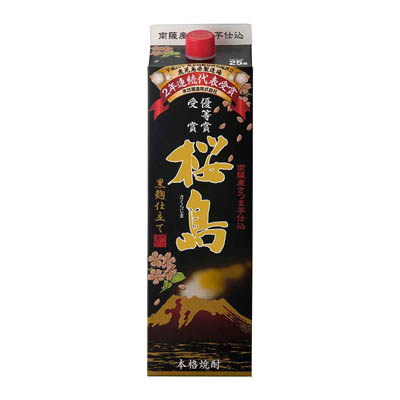 本坊 桜島黒麹仕立て芋25度1.8L