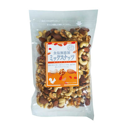 ホクセイ食産 食塩無添加ミックスナッツ 340g