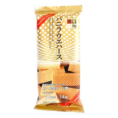 買物専科　バニラウエハース　14枚