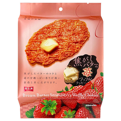 MDH 焦がしバターの苺ワッフルクッキー 8枚