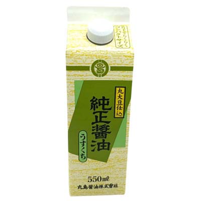 丸島　純正うす口醤油 550ml
