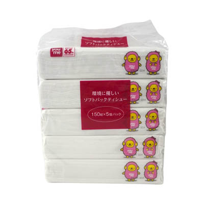 イズミ　環境に優しいソフトパックティシュー　150組×5個パック