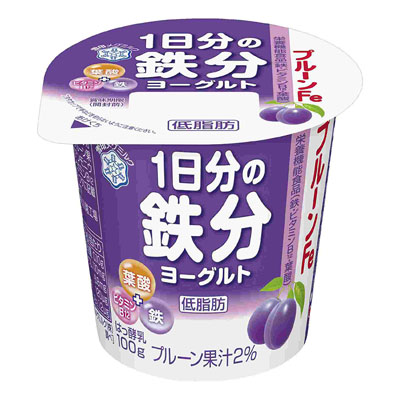 雪印　プルーンＦｅ１日分の鉄分ヨーグルト