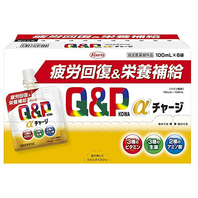 コーワ　Q＆P　αチャージ　パイン風味　100ｍｌ×6袋