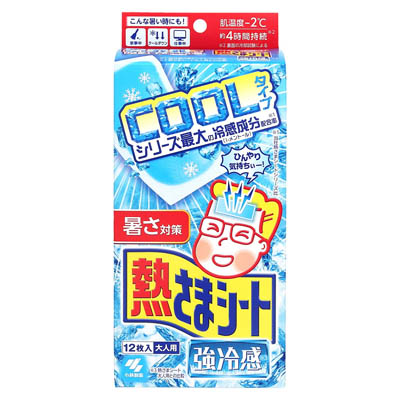 小林製薬 熱さまシート強冷感 大人用 12枚