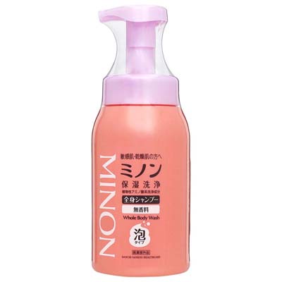 ミノン 全身シャンプー 泡タイプ ポンプ 500ml