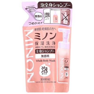 ミノン 全身シャンプー 泡タイプ 詰替用 400ml