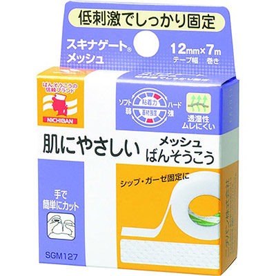 ニチバン スキナゲートメッシュ テープ幅12mm×7m巻き