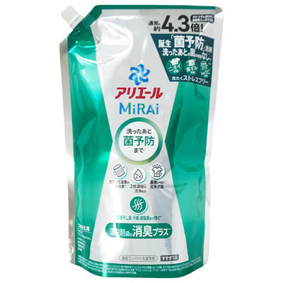P&G アリエールMiRAi消臭プラス つめかえ用 1.22kg