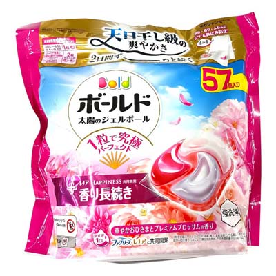 P&G　ボールド　ジェルボール4D　華やかおひさまとプレミアムブロッサムの香り　つめかえ用　57個入