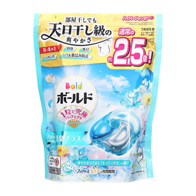P&G ボールド 洗濯用洗剤ジェルボール4D 爽やかおひさまとフレッシュサボンの香り つめかえ用 28個入り