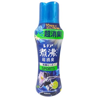 P&G　レノア　煮沸レベル超消臭　抗菌ビーズSPORTS　クールリフレッシュ&シトラスの香り　本体　420ｍｌ