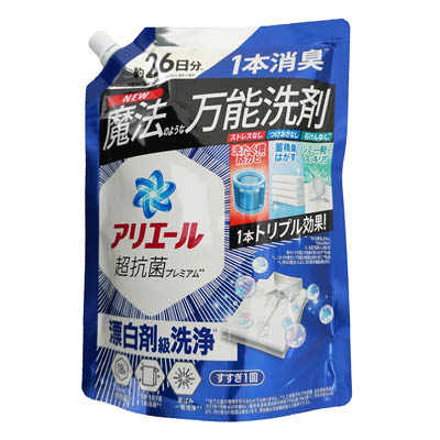 P&G アリエール超抗菌プレミアム つめかえ用 625g