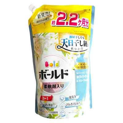 P&G　ボールドジェル　ホワイトティー＆フローラルの香り　つめかえ用　1.58ｋｇ