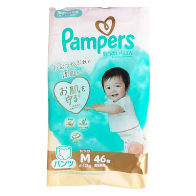 パンパース　肌へのいちばんパンツ　たっちMサイズ　46枚