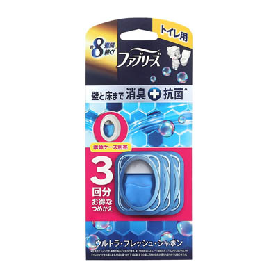 P&G　ファブリーズ　トイレ用消臭剤　消臭＋抗菌　ウルトラ・フレッシュ・シャボンの香り　つめかえ用　3回分