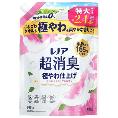P&G　レノア超消臭　極やわ仕上げふんわりブロッサムの香り　つめかえ用　745ｍｌ