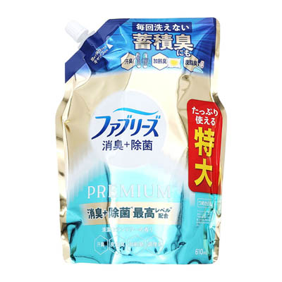 P&G　ファブリーズプレミアム　消臭＋除菌　清潔なランドリーの香り　つめかえ用　610ｍｌ