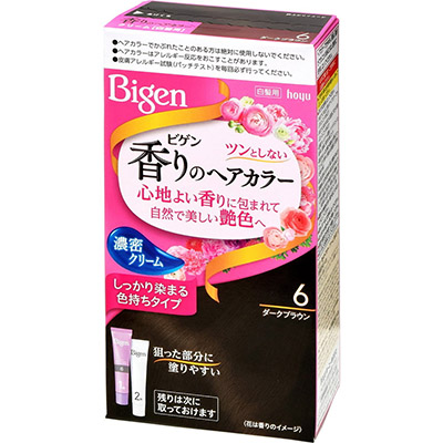 ビゲン　香りのヘアカラー　濃密クリーム　６（ダークブラウン）