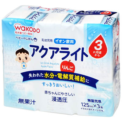 和光堂 ベビーのじかん アクアライト りんご １２５ｍｌ×３本