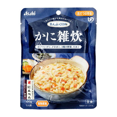アサヒ　まんぷく日和　舌でつぶせる　かに雑炊　100ｇ