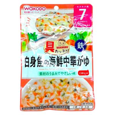 和光堂　具たっぷりグーグーキッチン　白身魚の海鮮中華がゆ　80g