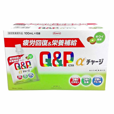 コーワ　Q&P　αチャージ　キウイ風味　100ｍｌ×6袋