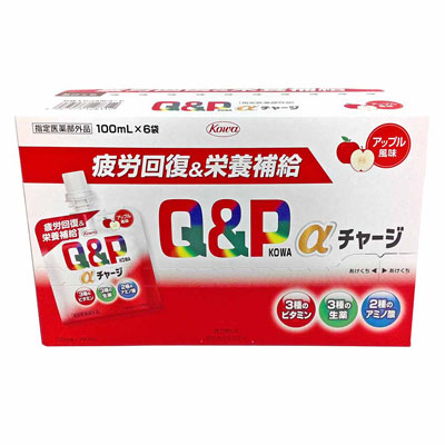 コーワ　Q&P　αチャージ　アップル風味　100ｍｌ×6袋